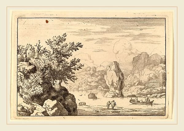 Allart van Everdingen (Dutch, 1621-1675), Rock in the Middle of a River, probably c