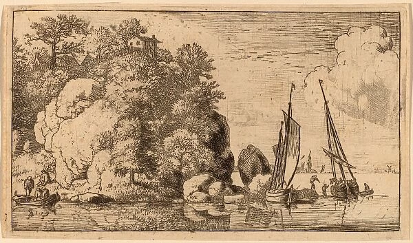Allart van Everdingen (Dutch, 1621 - 1675), Two Boats on a Wide River, probably c