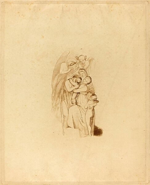 British 19th Century, Holy Family? with Angels, The March of the Intellect, 19th century
