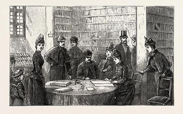 British Residents at Florence Signing an Address of Welcome to her Majesty, 1888