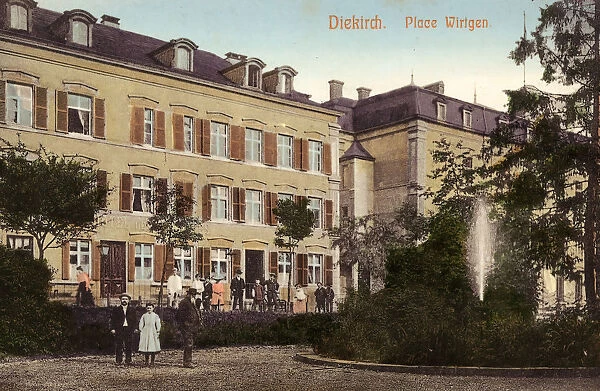 Buildings Diekirch Fountains Luxembourg 1906