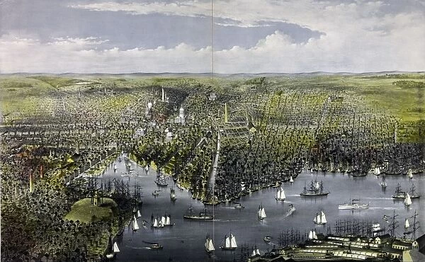 The City of Baltimore, by Currier & Ives, circa 1880, US, USA, America