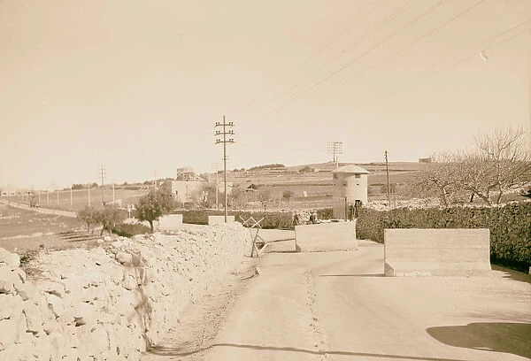 Concrete blocks tower Bethlehem road 1934 West Bank