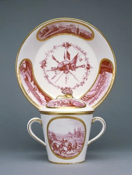 Covered Cup and Saucer (gobelet a lait et soucoupe, deuxieme g