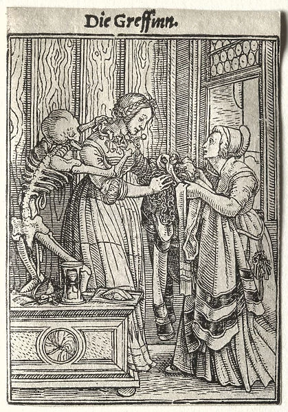 Dance Death Countess Hans Holbein German 1497