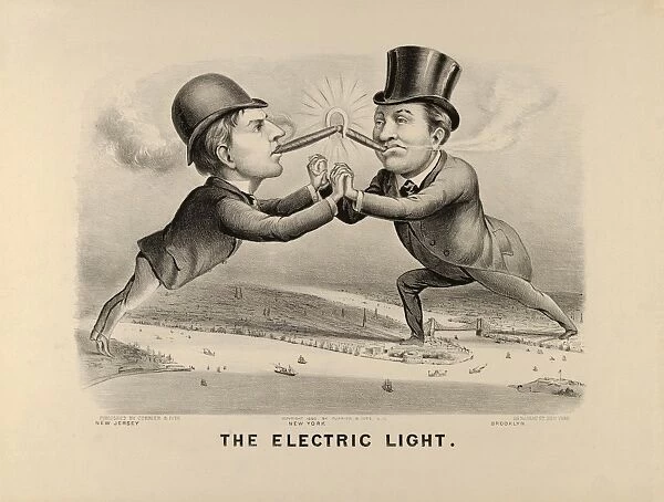 Drawings Prints, Print, Electric Light, Publisher, Sitter, Currier & Ives, Thomas Alva Edison