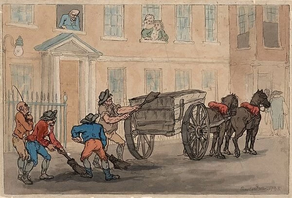 Drawings Prints, Print, Scavengers Cart, Artist, Thomas Rowlandson, British