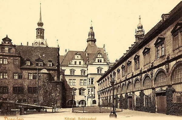 Dresden Castle Stallhof Dresden 1904 Koniglicher SchloBhof