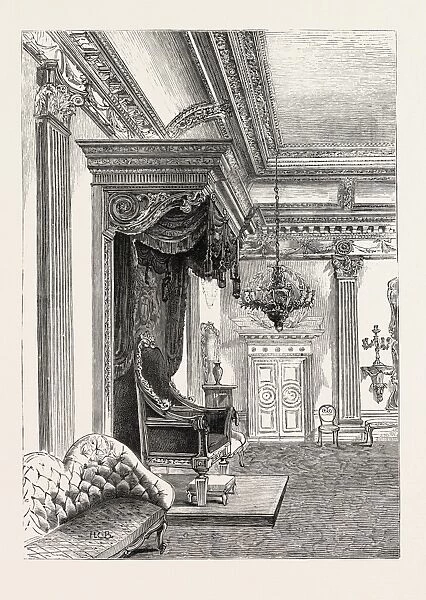 Dublin Castle Ireland, the Throne Room, 1888 Engraving