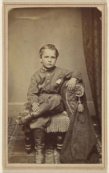 Eddie little boy seated J. W Upham American active Jamestown