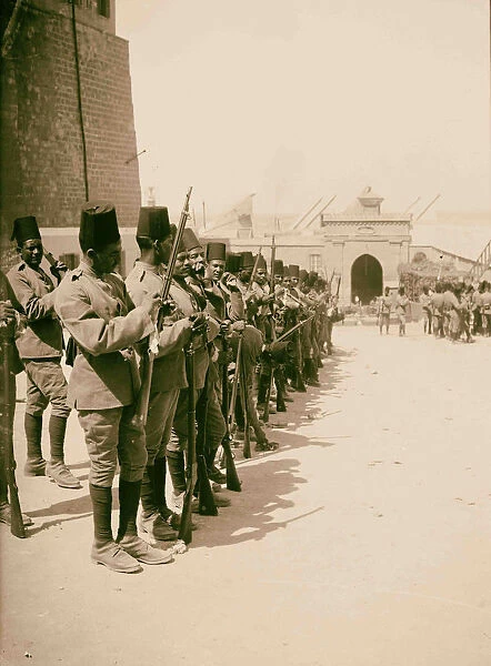 Egyptian soldiers citadel Cairo 1900 Egypt