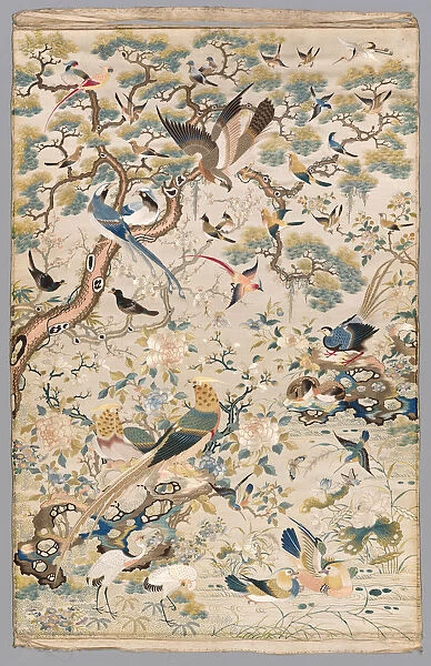 Embroidered Panel 1700s - 1800s China Qing Dynasty