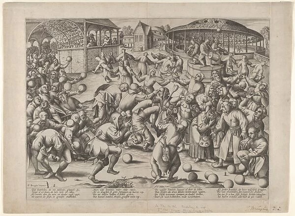 Festival Fools 1570 Engraving second state three