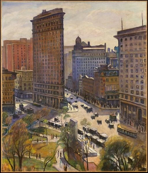 Flatiron Building 1919 Oil canvas 40 x 34 101. 6 86. 4 cm