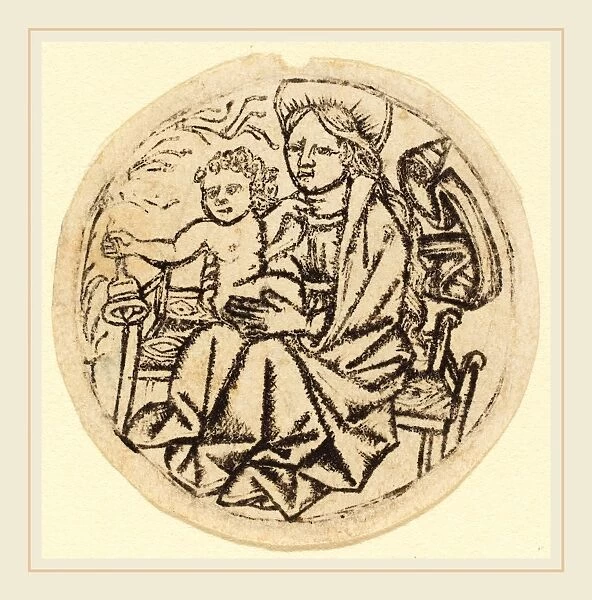 German 15th Century, Madonna and Child with a Bell, c. 1450-1460, engraving