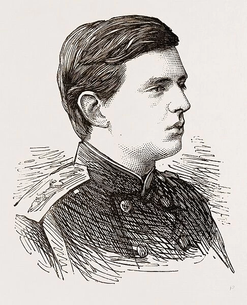 GRAND DUKE ALEXIS-ALEXANDROVITCH (Third surviving son of the Czar), ENGRAVING 1873