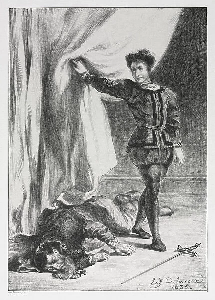Hamlet Corpse Polonius 1835 Eugene Delacroix