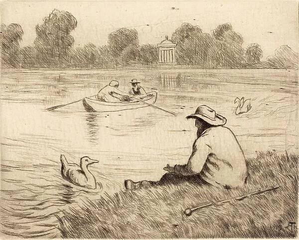 Hans Thoma, Calm Excursion, German, 1839 - 1924, 1919, etching