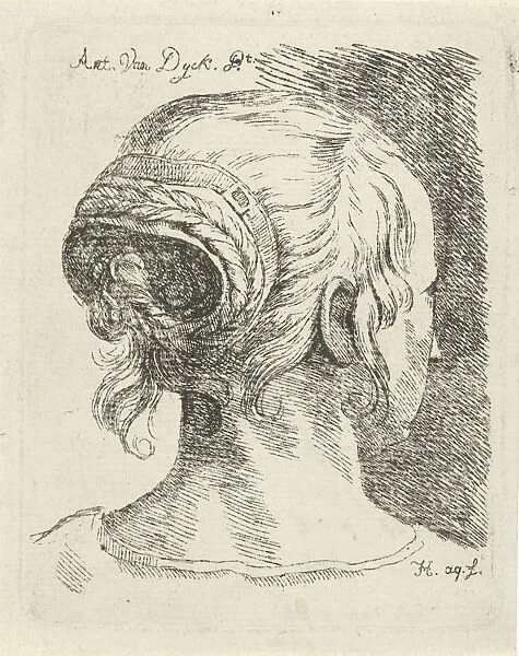 Head of a woman seen from behind, James Hazard, 1758 - 1787