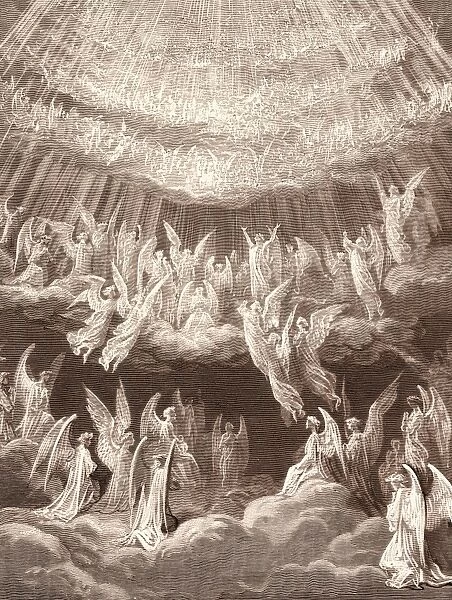 THE HEAVENLY CHOIR, BY GUSTAVE DORE. Gustave Dore, 1832 - 1883, French