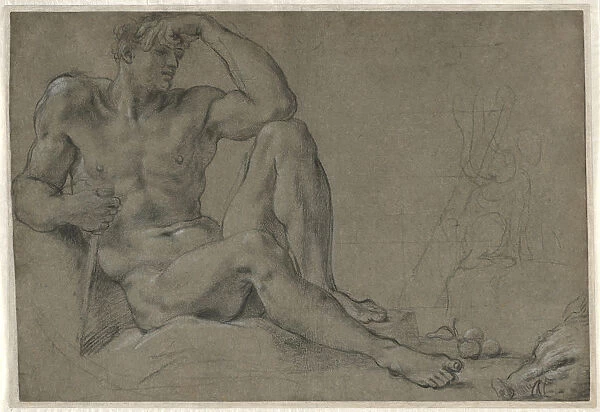 Hercules Resting recto 1595-1597 Annibale Carracci