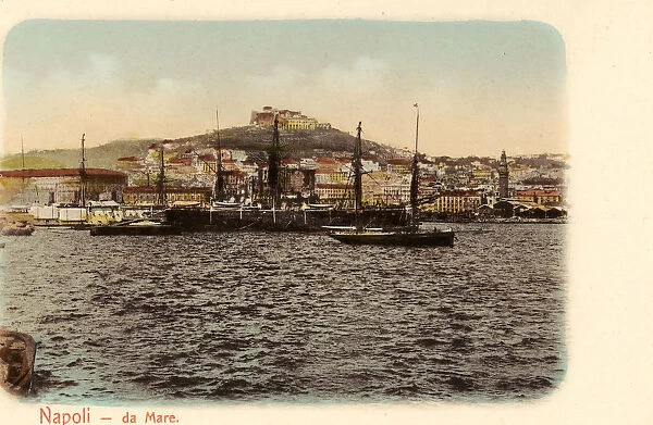 Historical images harbour Naples Napoli 1901