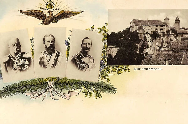 Hohenzollern Castle Multiview postcards Wilhelm II