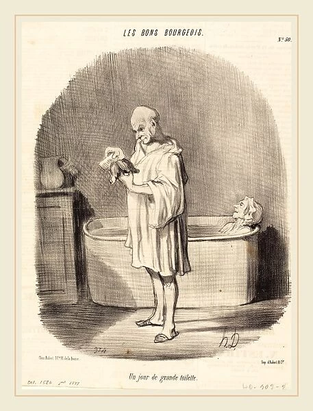 Honore Daumier (French, 1808-1879), Un Jour de grande toilette, 1847, lithograph