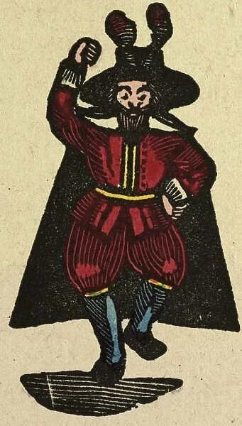illustration of English tales, folk tales, and ballads. A man dressed in red