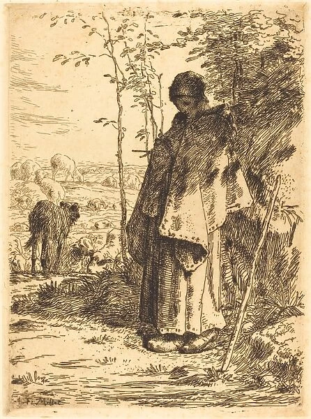 Jean-Franazois Millet (French, 1814 - 1875), The Large Shepherdess (La grande bergere)