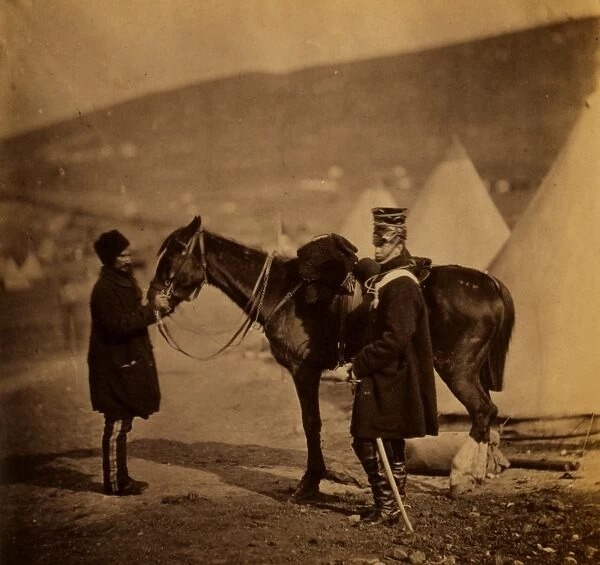 Lieutenant King, 4th Light Dragoons, Crimean War, 1853-1856, Roger Fenton historic
