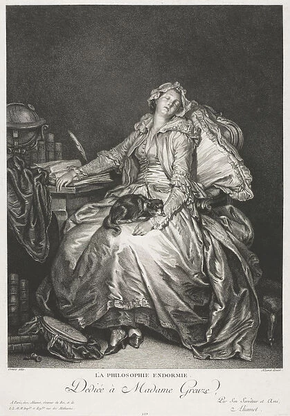 Madame Greuze Asleep 1776 Jean-Michel Younger Moreau