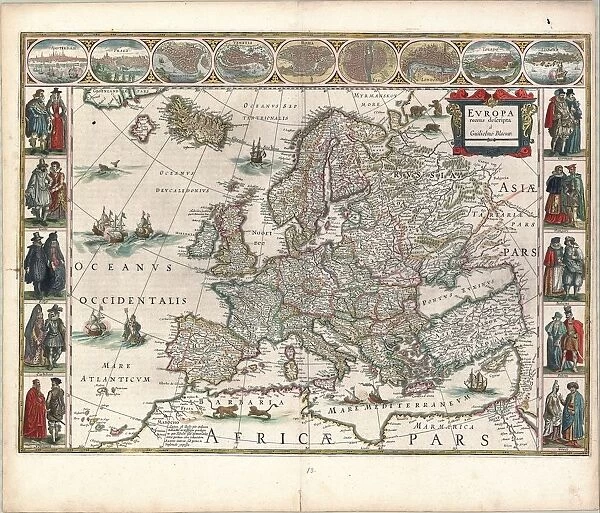 Map Evropa recens descripta A Guilielmo Blaeuw