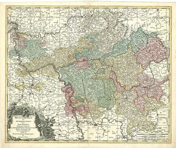 Map Moguntinorum tam archiepiscopatus quam electoratus reliquaeque regiones Lantgraviatuum