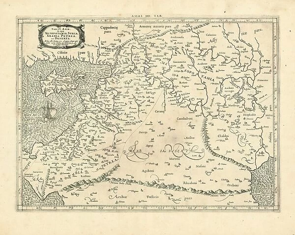 Map Tab IV Asiae qua Mesopotamia Syria Arabia Petrea