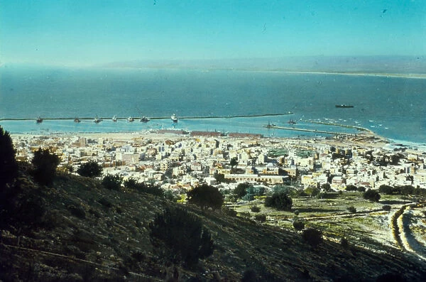 Mediterranean coast southward Haifa Mt Carmel
