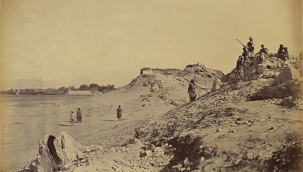 Men gathered hilltop John Burke British active 1860s