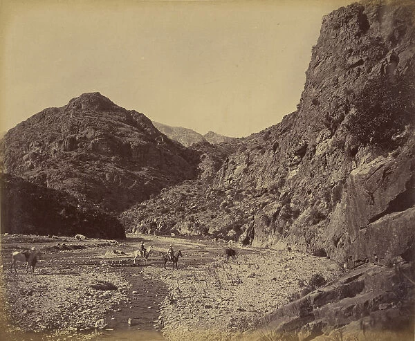 Two men horseback river John Burke British active 1860s