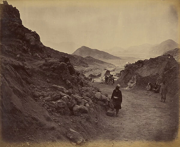 Men mountain path John Burke British active 1860s