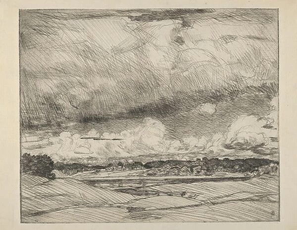 New Fields Hampshire 1916 Etching drypoint Plate