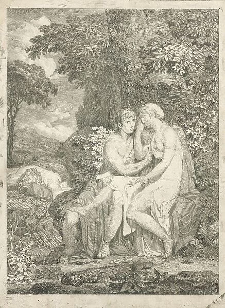 Orpheus comforts Eurydice Eurydice bitten snake