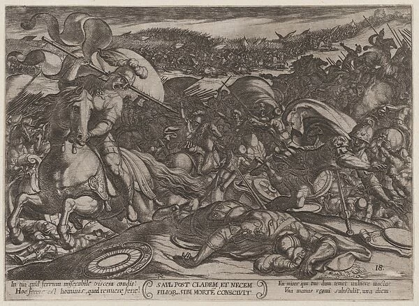 Plate 18 Saul Suicide Defeat Philistines Battles