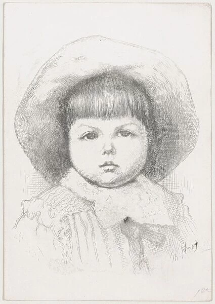 Portrait Child Cyril Nast? 1879 Etching first state