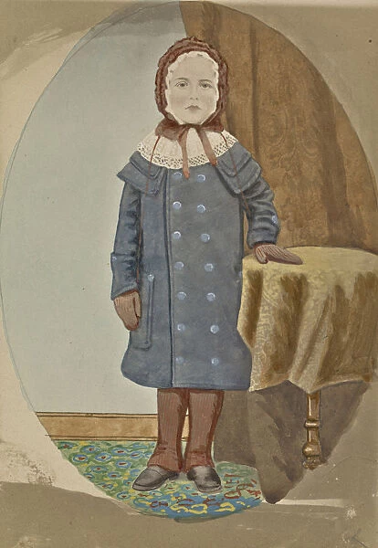 Portrait child winter coat American 1850 1860