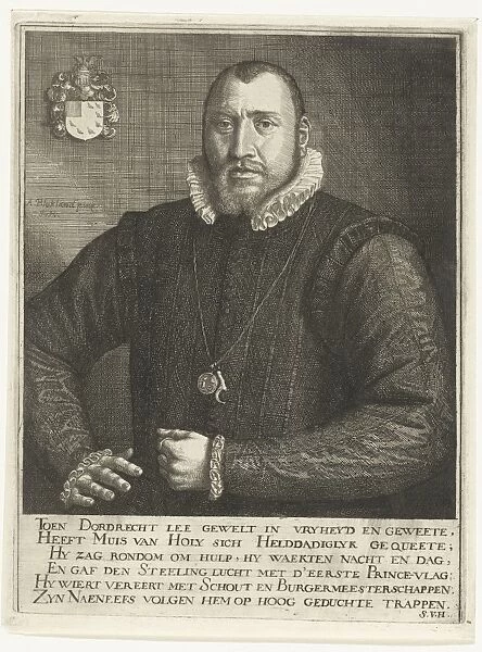 Portrait of Jacob Muys van Holy, Samuel van Hoogstraten, Simon onder de Linde, 1648