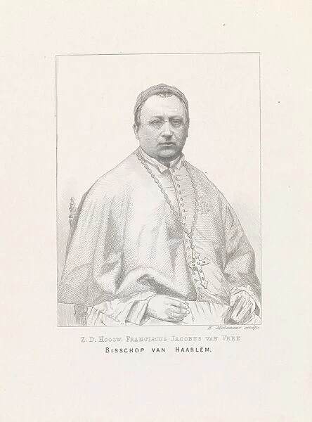 Portrait of Jacobus Franciscus van Vree, Frans Molenaar (1821-1886), 1853 - 1886