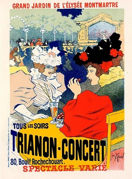 Poster for Trianon-Concert. Georges Meunier, 1869-1942, Renowned poster artist, influenced