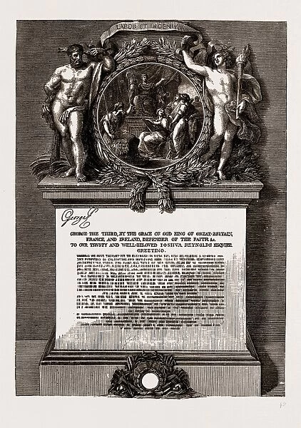Royal Academy Diploma of Sir Joshua Reynolds