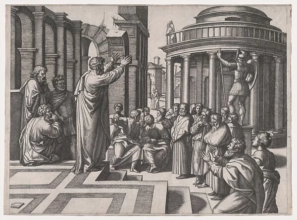 Saint Paul preaching Athens Raphael ca 1517-20