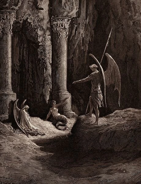 Satan at the Gates of Hell, by Gustave Dore